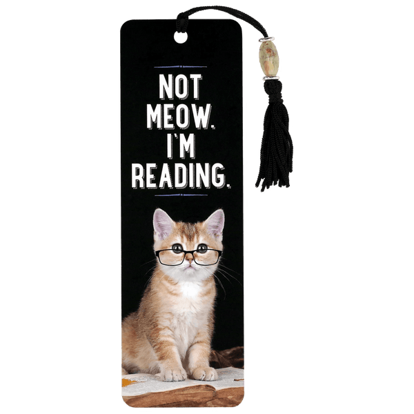 Not Meow, I'm Reading Beaded Bookmark - Lady of the Lake