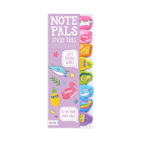 Note Pals Sticky Tabs - Cute Doodle World