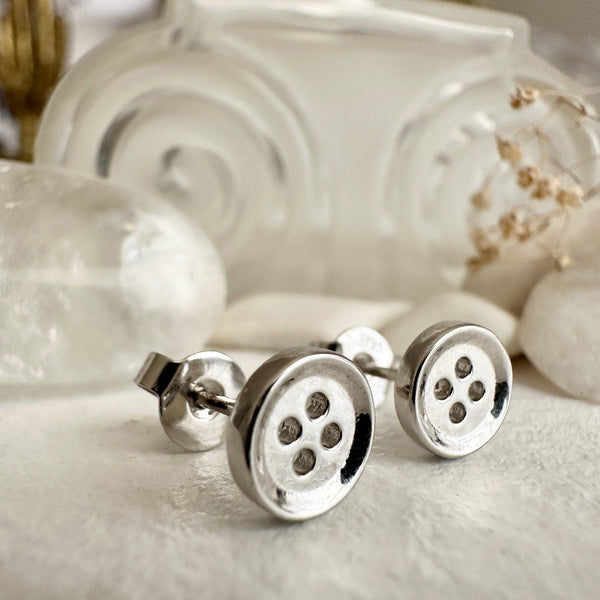 Notion Button Stud Earrings - Lady of the Lake