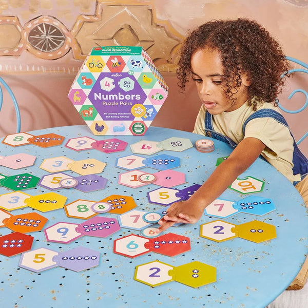 Numbers Hexagon Puzzle Pairs - Lady of the Lake