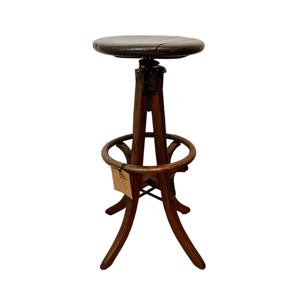 Oak Office Swivel Stool