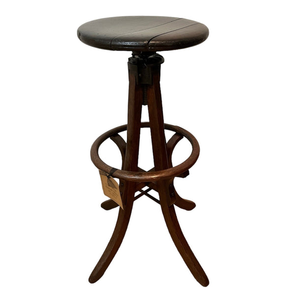 Oak Office Swivel Stool