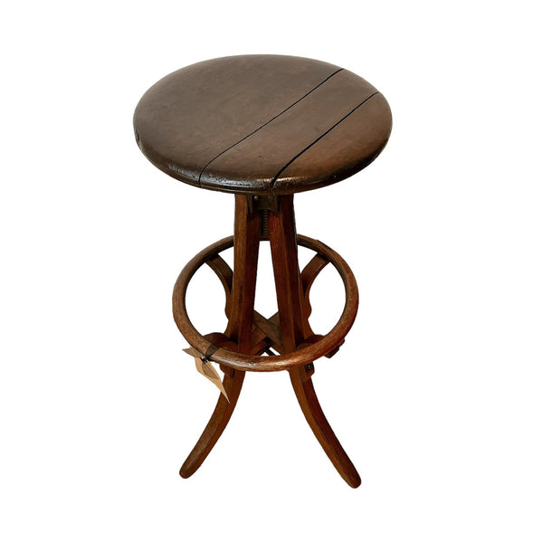 Oak Office Swivel Stool