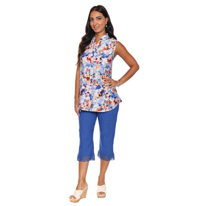 Olivia Floral Button Front Top