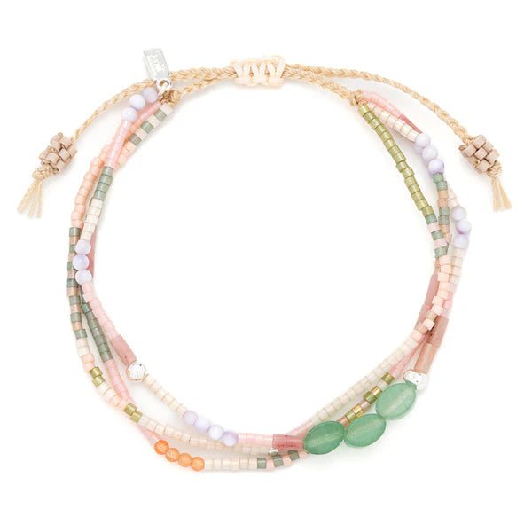Optimism | Green Aventurine & Silver - Mixed Media Bracelet - Lady of the Lake