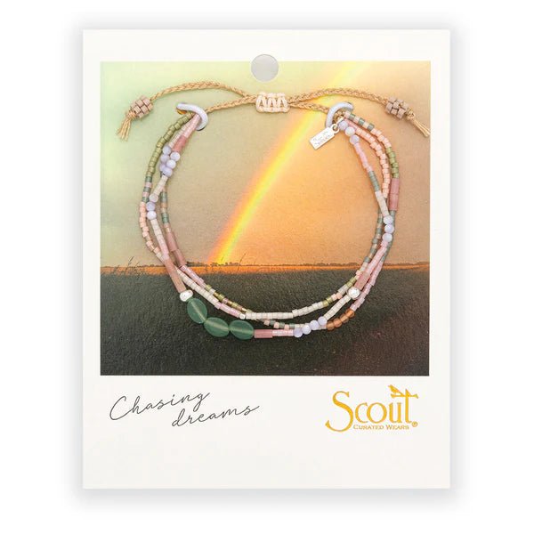 Optimism | Green Aventurine & Silver - Mixed Media Bracelet - Lady of the Lake