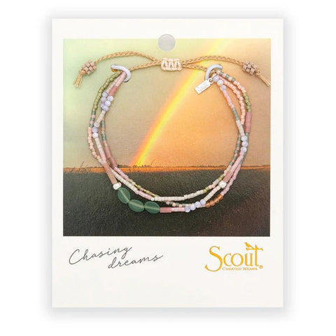 Optimism | Green Aventurine & Silver - Mixed Media Bracelet - Lady of the Lake