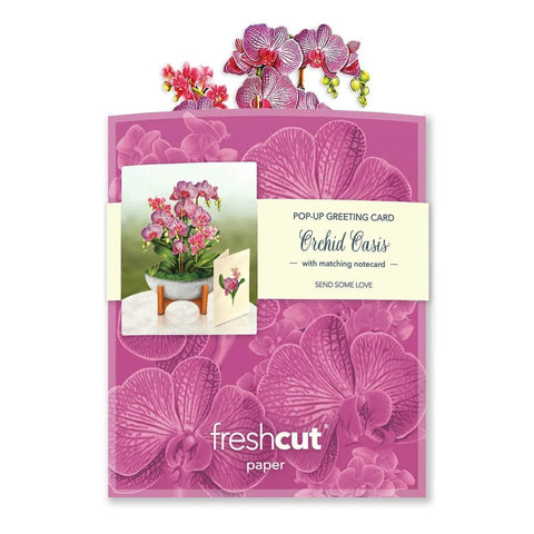 Orchid Oasis - Mini Pop - up Greeting Card - Blank - Lady of the Lake