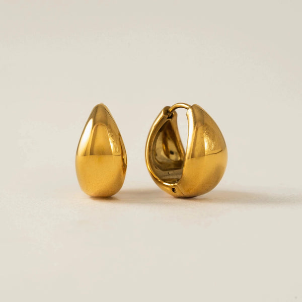Oval Puff Hoop Waterproof Earrings - Lady of the Lake