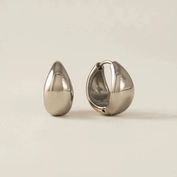 Oval Puff Hoop Waterproof Earrings - Lady of the Lake