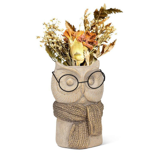 Owl Vase with Scarf & Glasses - Lady of the Lake