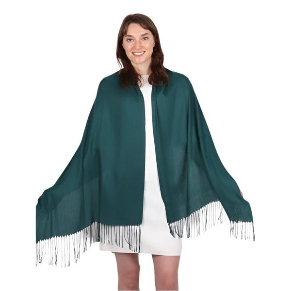 Pashmina Scarf - Solid Colour With Fringe - Lady of the Lake