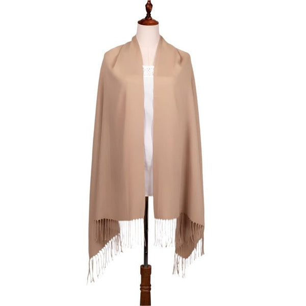 Pashmina Scarf - Solid Colour With Fringe - Lady of the Lake