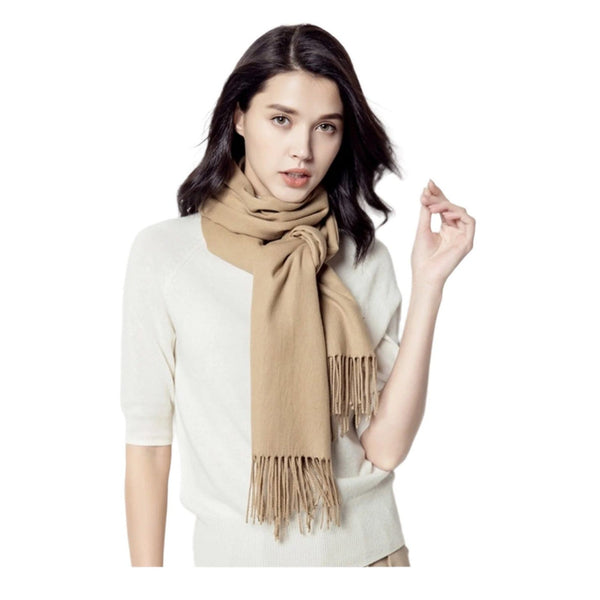 Pashmina Scarf - Solid Colour With Fringe - Lady of the Lake