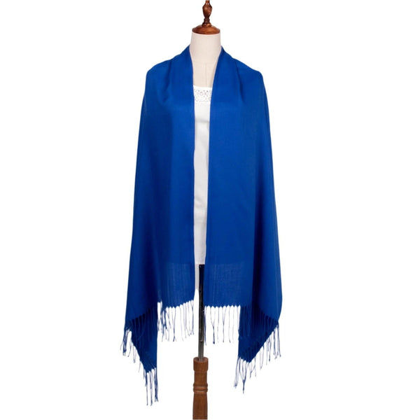 Pashmina Scarf - Solid Colour With Fringe - Lady of the Lake