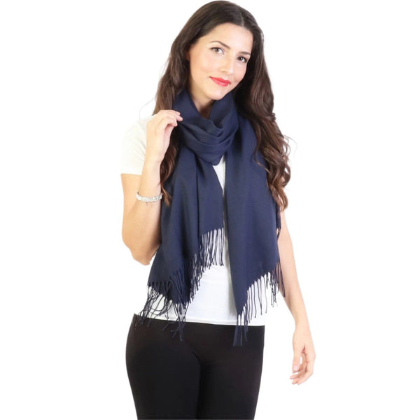 Pashmina Scarf - Solid Colour With Fringe - Lady of the Lake