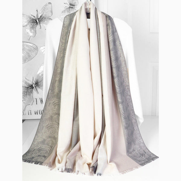 Pashmina Scarf - Two Tone Cloud - Lady of the Lake