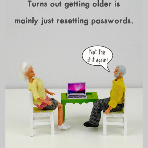 Passwords - Greeting Card - Birthday