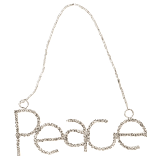 PEACE Ornament With Rhinestones