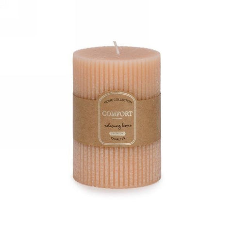 Peachy Sand Rigged Pillar Candle