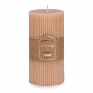 Peachy Sand Rigged Pillar Candle