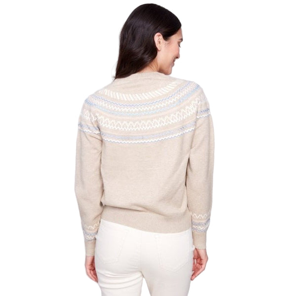 Penelope Jacquard Crew Neck Sweater - Lady of the Lake