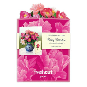 Peony Paradise - Mini Pop - up Greeting Card - Blank - Lady of the Lake