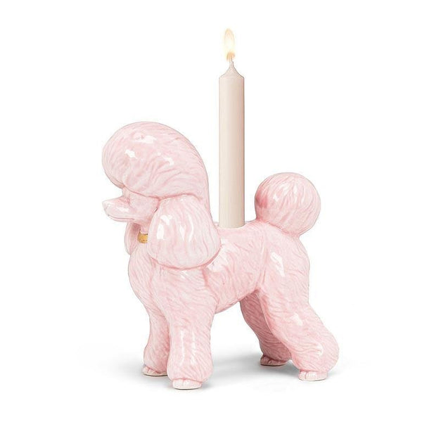 Pink Poodle Taper Holder - Lady of the Lake