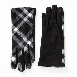 Plaid Texting Gloves