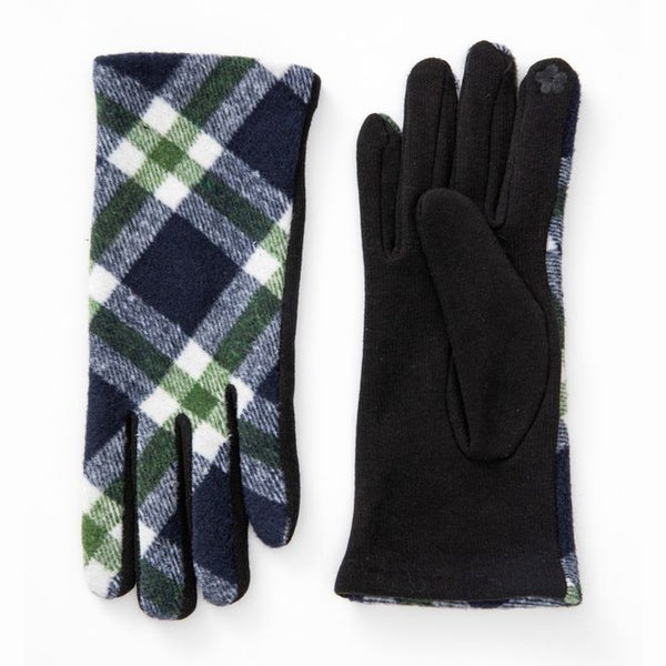 Plaid Texting Gloves