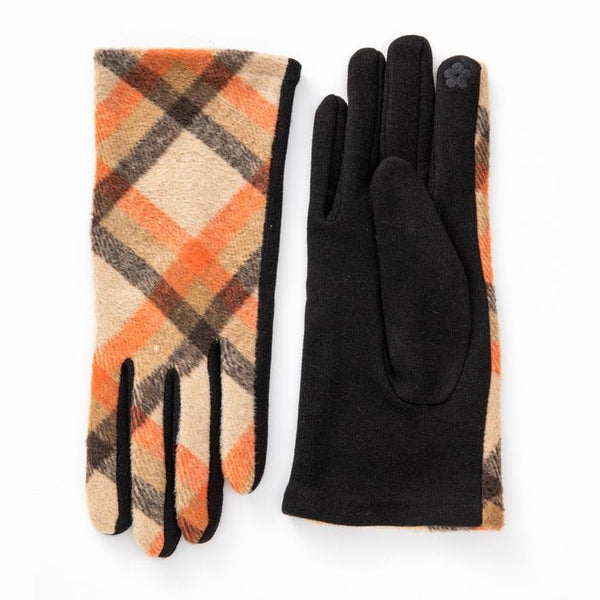 Plaid Texting Gloves