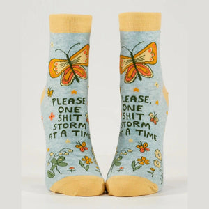 Please, One Shitstorm At A Time - Women's Ankle Socks