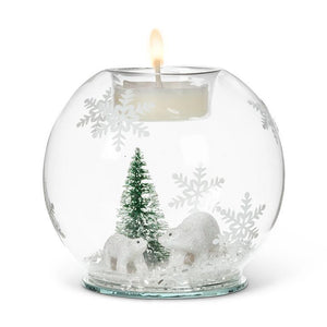 Polar Bear & Tree Ball Votive