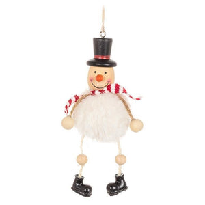 Pompom Snowman Ornament