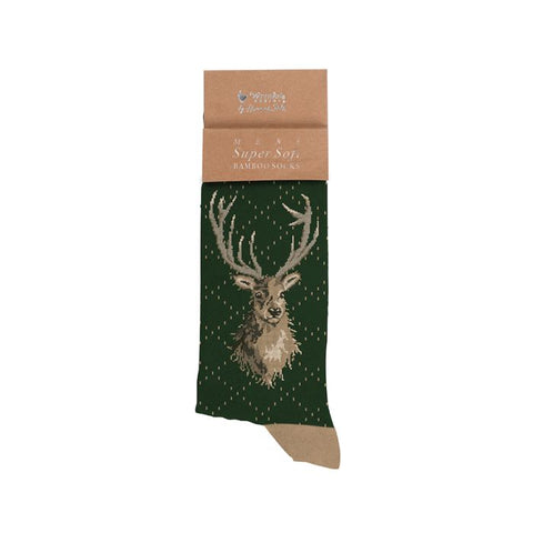 Portrait of a Stag Men's Socks - Lady of the Lake