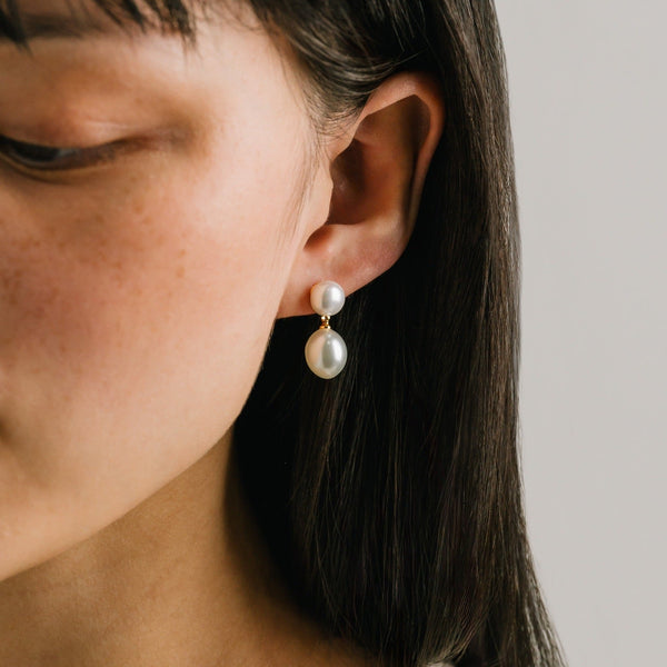 Positano Pearl Drop Earrings - Lady of the Lake