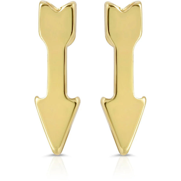 Positive Directions - Gold Arrow Stud Earrings - Lady of the Lake