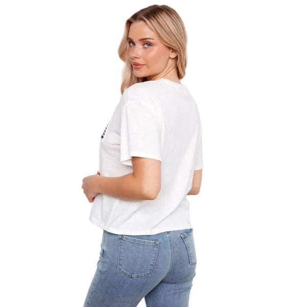 Presley Organic Cotton T-Shirt With Crochet Chest Pocket - Lady of the Lake