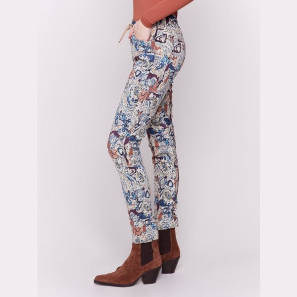 Printed Crinkle Jogger Pants