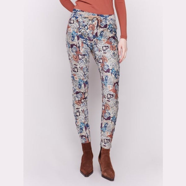 Printed Crinkle Jogger Pants