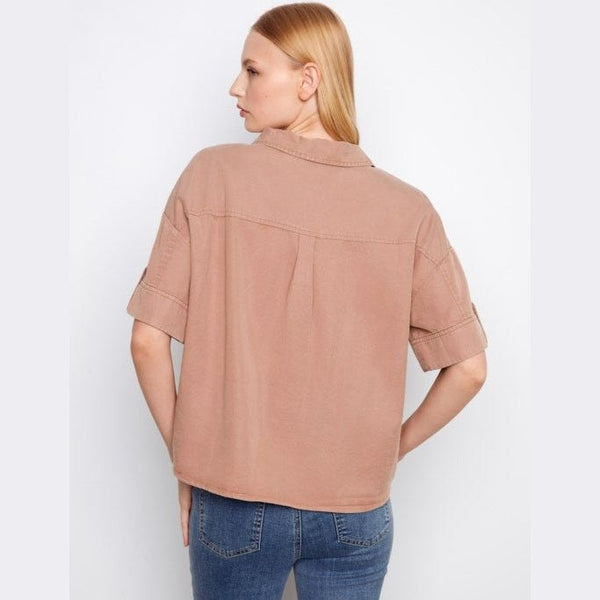 Rachel Short Sleeve Button - Front Tencel Shirt - Lady of the Lake