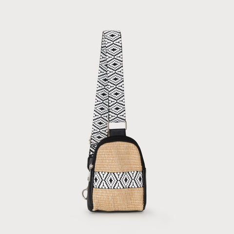 Raffia Sling Bag With Guitar Strap - Lady of the Lake