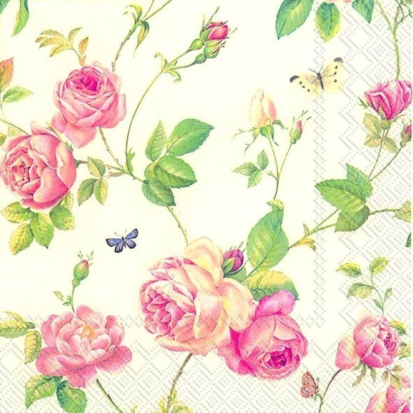 Rambling Rose - Paper Napkins - Lady of the Lake