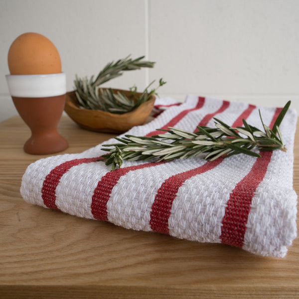 Red Basketweave Dishtowel - Lady of the Lake