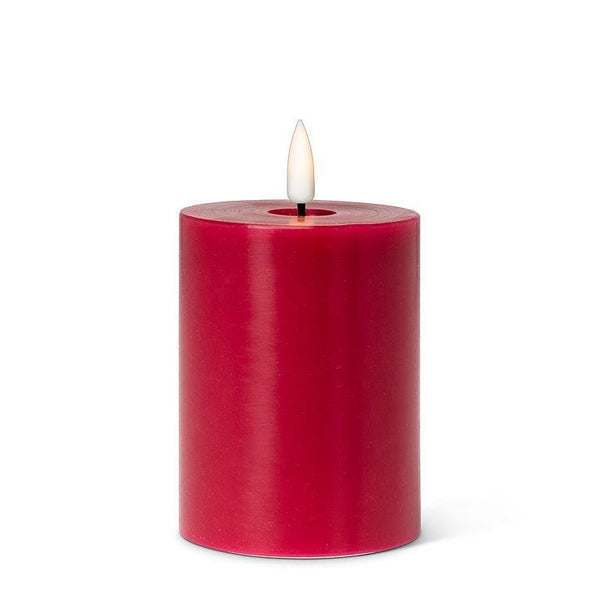 Red LED Pillar Candle - Lady of the Lake