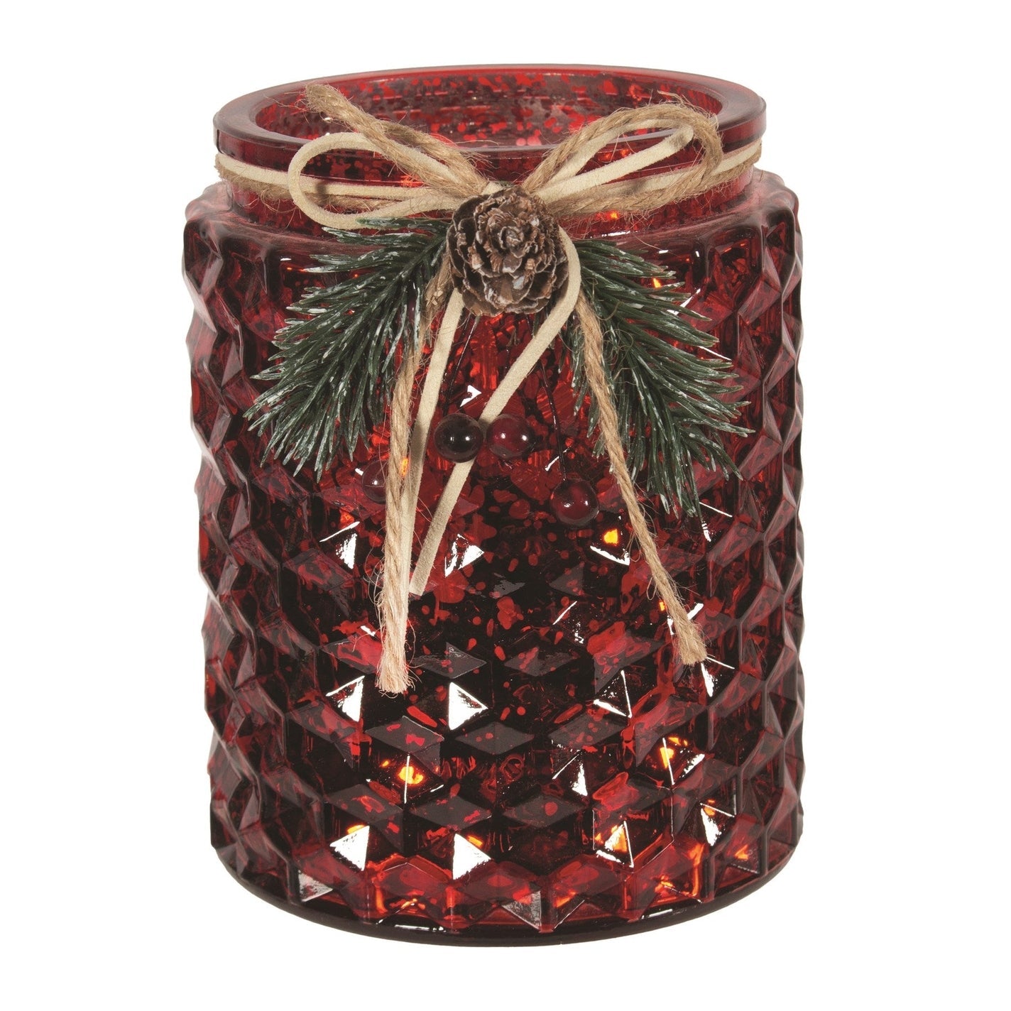 Red Mercury Glass Votive Holder