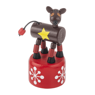 Reindeer Wooden Push-Up Puppet