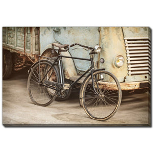 Retro Bicycle - Printed Canvas