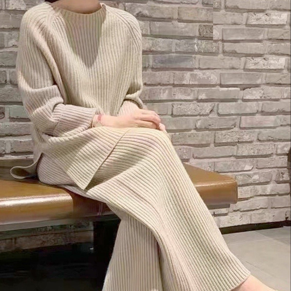 Ribbed Sweater and Pants Set - Lady of the Lake