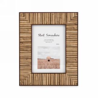 Ridged Natural Trim Photo Frame